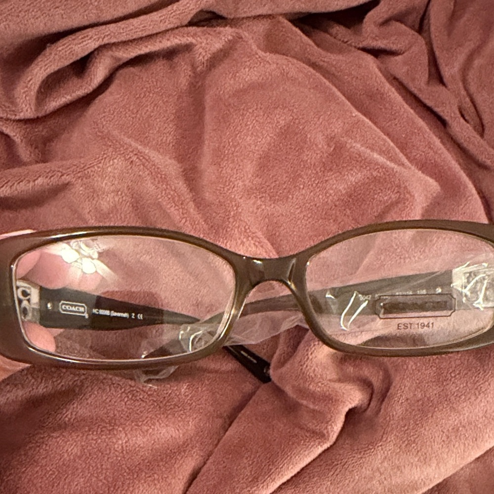 Chic Coach Brown Glasses with Decorative Accent